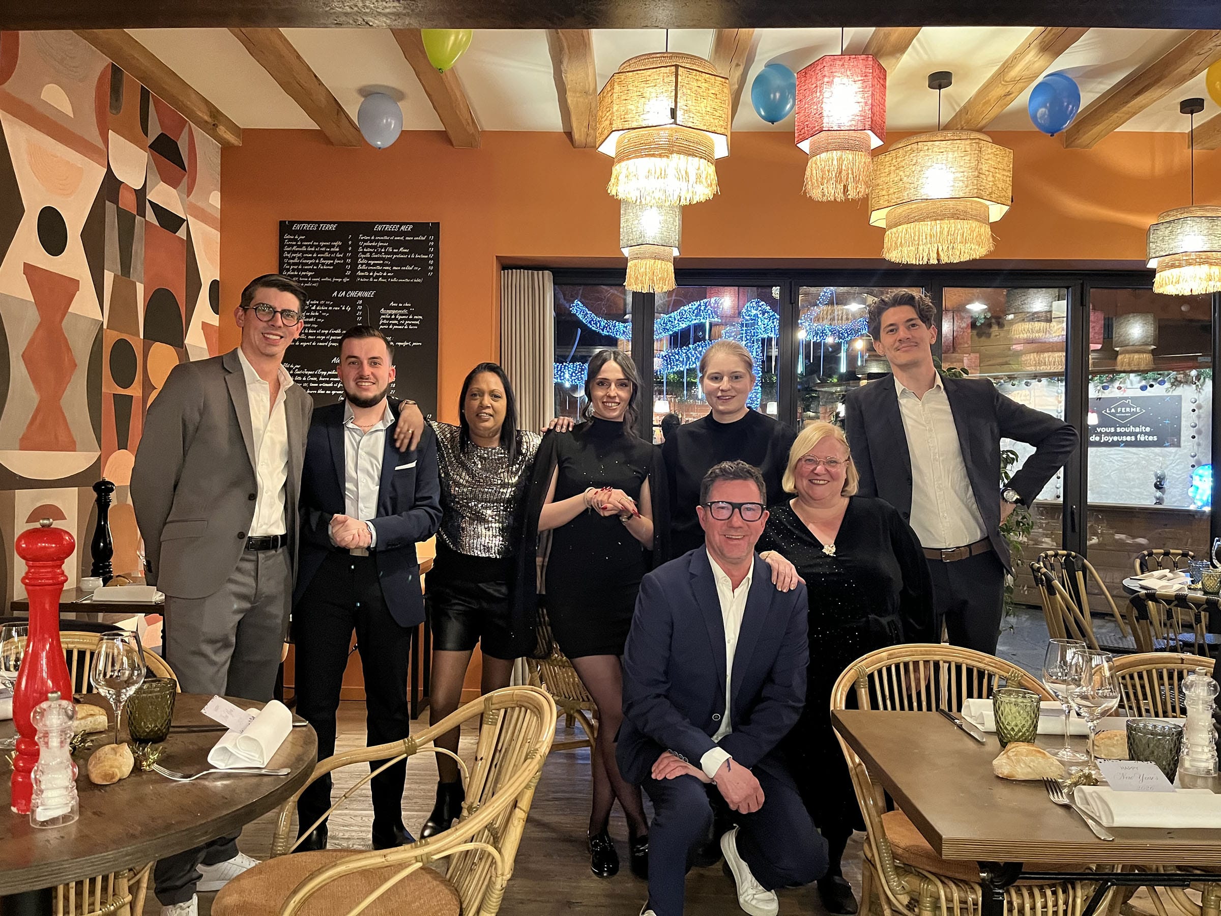 l'équipe du restaurant le soir de la Saint Sylvestre
